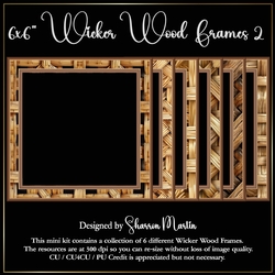 6x6 Wicker Wood Frames 2 - x6 Frames PNG
