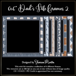 6x6 Dads Life Frames 7-12 in PNG