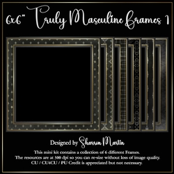 6x6 Truly Masculine 1 Frames in PNG 