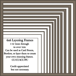 6x6 Brown Layering Frames 1-12 in PNG