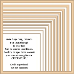 6x6 Light Brown Layering Frames 1-12 in PNG