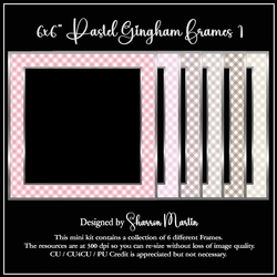 6x6 Gingham Pastel 1 Frames 1-6 in JPEG