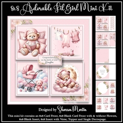 8x8 Adorable Lil Girl Mini Kit - x6 A4 Sheets