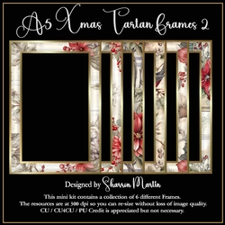 A5 Xmas Tartan Frames 7-12 in PNG