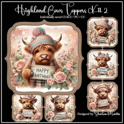 Highland Cows Toppers/Frames 7-12 in PNG CU4CU/CU/PU