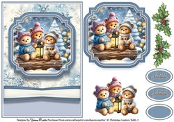 A5 Christmas Lantern Teddies 2