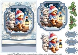 A5 Christmas Lantern Teddies 3