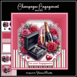 8x8 Champagne Engagment Mini Kit - x5 A4 Sheets
