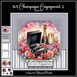 8x8 Champagne Engagment 2 Mini Kit - x6 A4 Sheets 