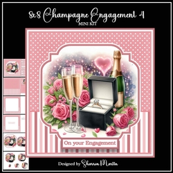 8x8 Champagne Engagment 4 Mini Kit - x6 A4 Sheets 