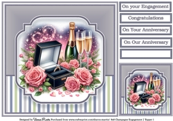 8x8 Champagne Engagement (Lilac) Topper 1