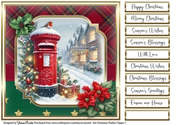 8x8 Christmas Postbox 1 with Sentiments