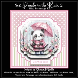 8x8 Panda in the Rain 2 Mini Kit - x5 A4 sheets