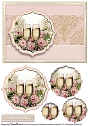 A5 Champagne Florals 1