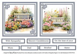 6x6 Garden of Sympathy 1 & 2 with Sentiments CU4CU/PU/CU
