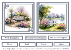 6x6 Garden of Sympathy 5 & 6 with Sentiments CU4CU/PU/CU