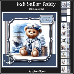 8x8 Sailor Teddy Bear Mini Topper Kit