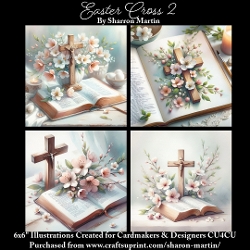 6x6 Easter Cross 2 - Illustrations for Cardmakers & Designers