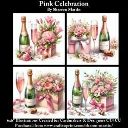 8x8 Pink Celebration - Illustrations for Cardmakers & Designers