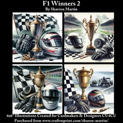 8x8 F1 Winners 2 - Illustrations for Cardmakers & Designers 