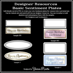 Basic Sentiment Plates 1-4 in PNG  