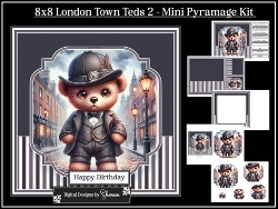 8x8 London Town Teds 2 - Mini Pyramage Kit   