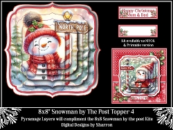 8x8 Snowman by The Post Topper 4 Pyramage Layers 
