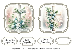 Delicate Sympathy Toppers with Sentiments 3 & 4