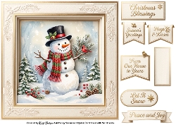 8x8 Funky Snowman Quick Card with Sentiments