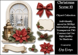 Christmas Scene 10 Clipart Collection