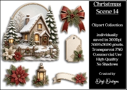 Christmas Scene 14 Clipart Collection