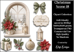 Christmas Scene 18 Clipart Collection