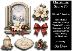 Christmas Scene 20 Clipart Collection