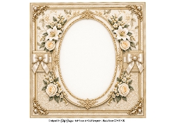 8x8 Cream/Gold Sympathy Blank Insert