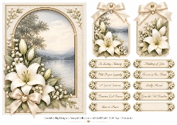 A5 Lily Lake Quick Card Front with Sentiments