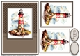 A5 Lighthouse 2 Card Front, Toppers and Sentiments