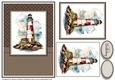 A5 Lighthouse 6 Card Front, Toppers and Sentiments