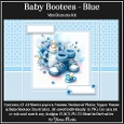8x8 Baby Bootees Blue - Elements Mini Kit