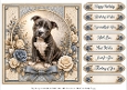 8x8 Vintage Staffy Quick Card Fronts with Sentiments