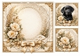 8x8 Black Labrador Blank Insert