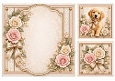 8x8 Blush Golden Retriever Blank Insert