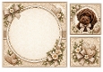 8x8 Chocolate Cockapoo Blank Insert
