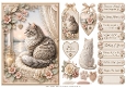 A5 Paw Prints of Love Quick Card Front with Sentiments