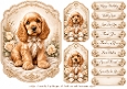 A5 Vintage Puppy 2 Quick Card Front with Sentiments 