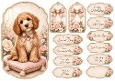 A5 Vintage Puppy 4 Quick Card Front with Sentiments