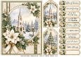 A5 Vintage Winter Church - Quick Card Front with Sentiments