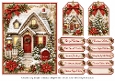 A5 Christmas Cottage - Quick Card Front with Sentiments