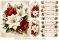 A5 Christmas Poinsettia Elegance - Quick Card Front with Sentiments