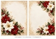 A5 Christmas Poinsetta Elegance - Blank Insert