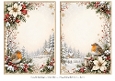 A5 Christmas Robins - Blank Insert